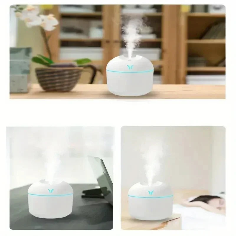 1Pc Compact USB Aroma Diffuser & Humidifier Withled Night Light - Pink & Mint Green, Essential Oil Atomizer for Homeand Car Use