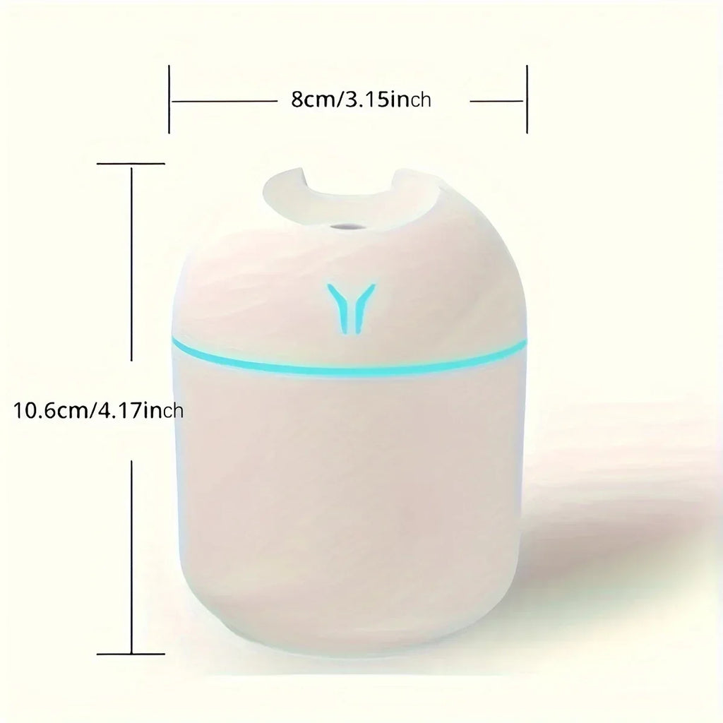 1Pc Compact USB Aroma Diffuser & Humidifier Withled Night Light - Pink & Mint Green, Essential Oil Atomizer for Homeand Car Use